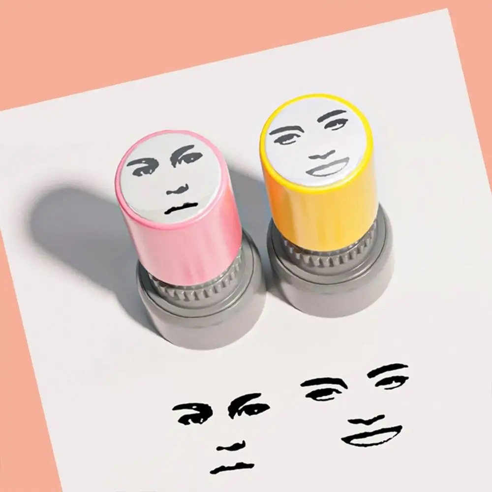 Creative Novetly Face Memes Seal Stamp Prank Trick Self-Inking Funny Seal Stamp DIY Engraved Printing Toys Kids Toy