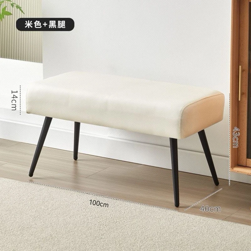 

Simple light luxury shoe stool bed end stool Cloths store restaurant long stool entry sofa rectangular leather dinning chair