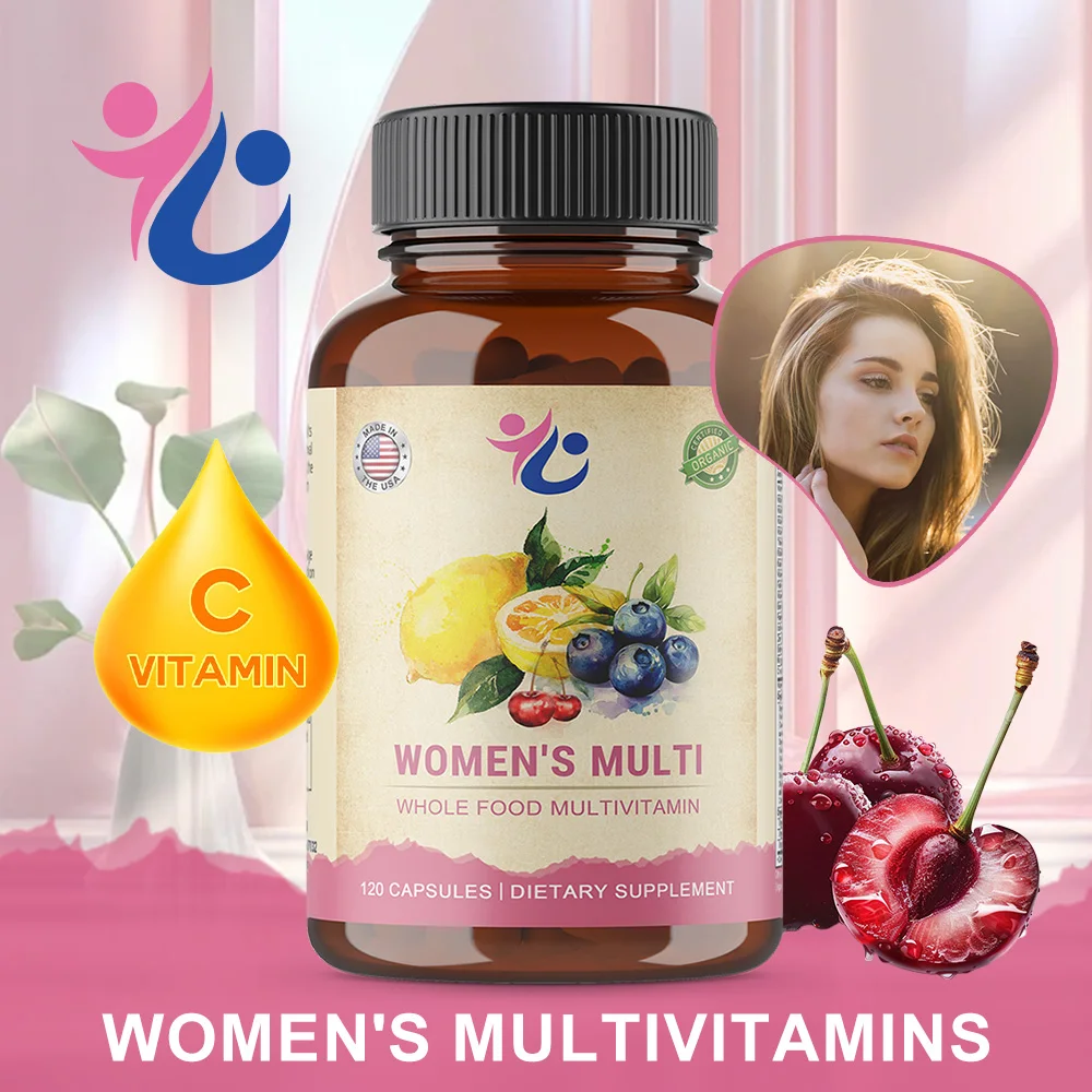 Women's Vitamin Capsules, Daily Essential Vitamin Supplement, Natural Formula Supports Overall Wellness, Skin & Energy Care