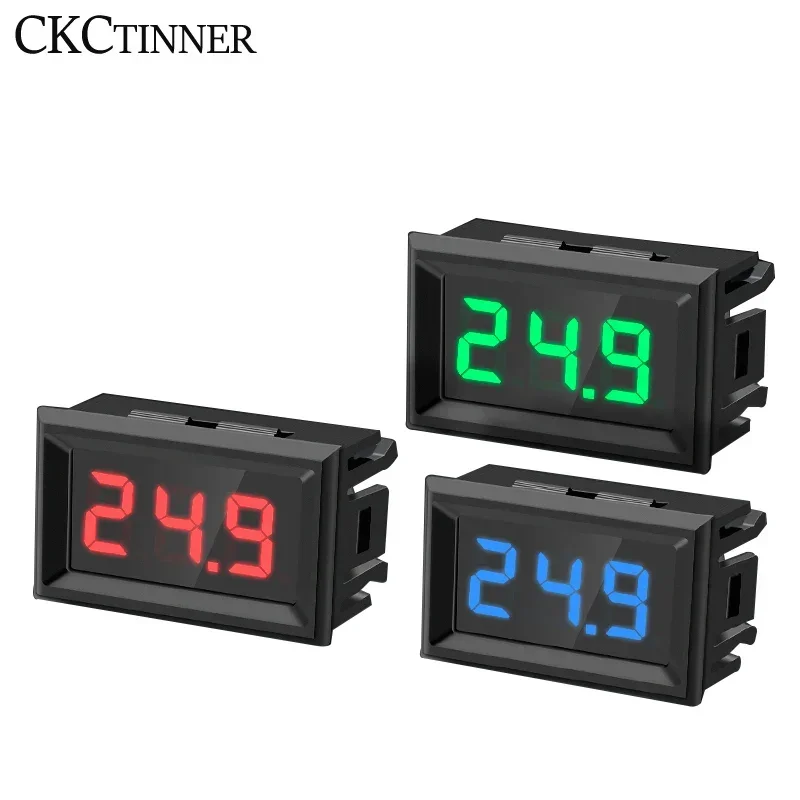 Digital Voltmeter Automotive Voltage Meter DC 5-120V Red/Blue/Green LED Display Panel Voltage Tester