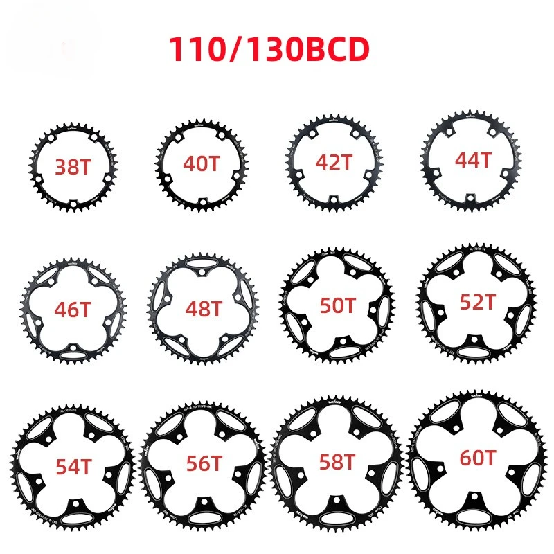 110BCD 130BCD road car positive and negative tooth disc 7075 aluminum alloy 50/52/54/56/58 tooth single disc