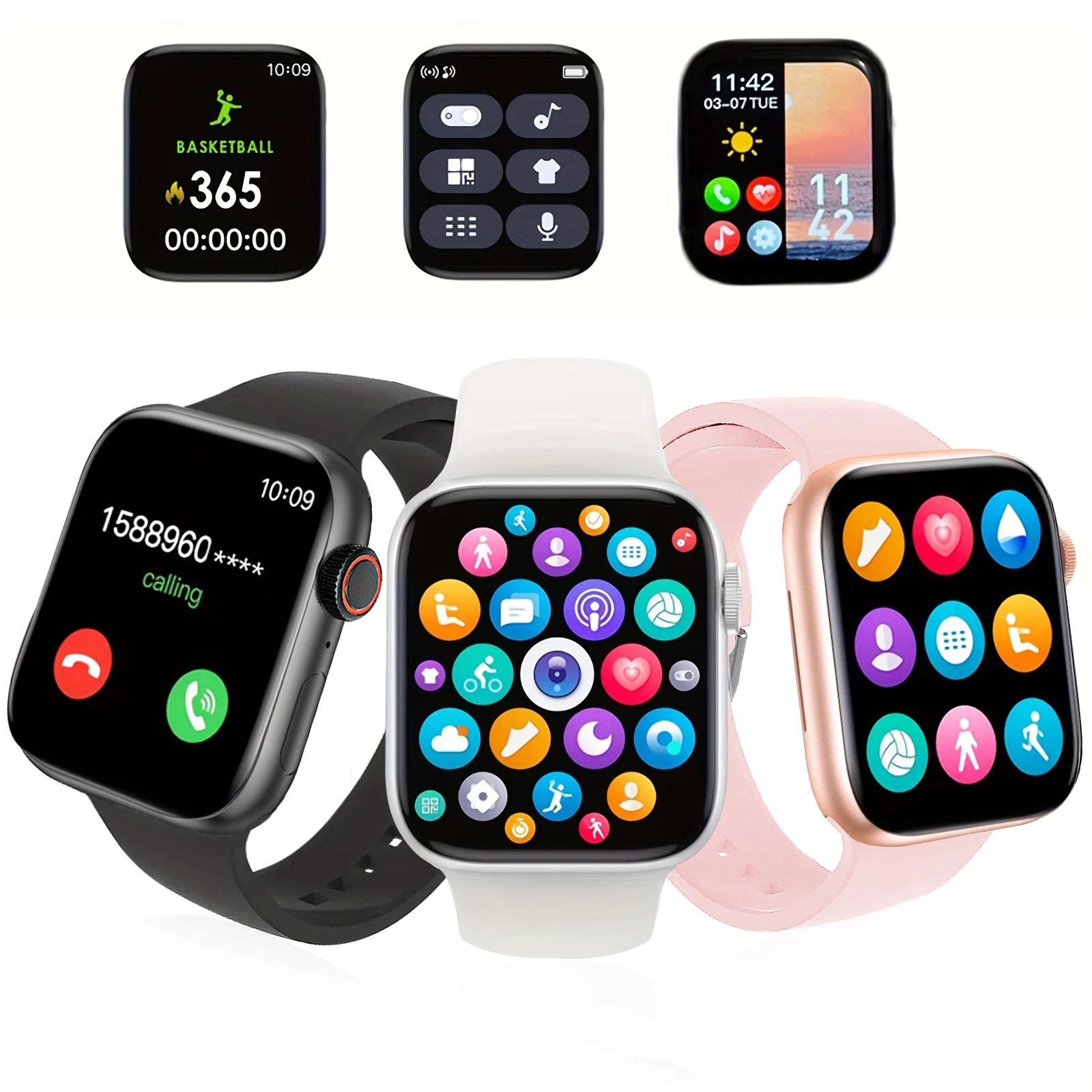 

Smart watch, wireless calling /dial, multi -Sport mode, calling reminder and rejection,fitness monitoring,for iPhone/Andriod