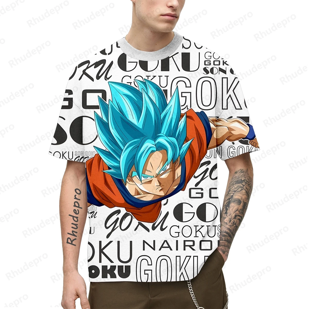 2024 Summer Men New Hot Japan Anime Goku Vegeta All Over Print Cosplay Children Street Short sleeve T-Shirts Unisex Top