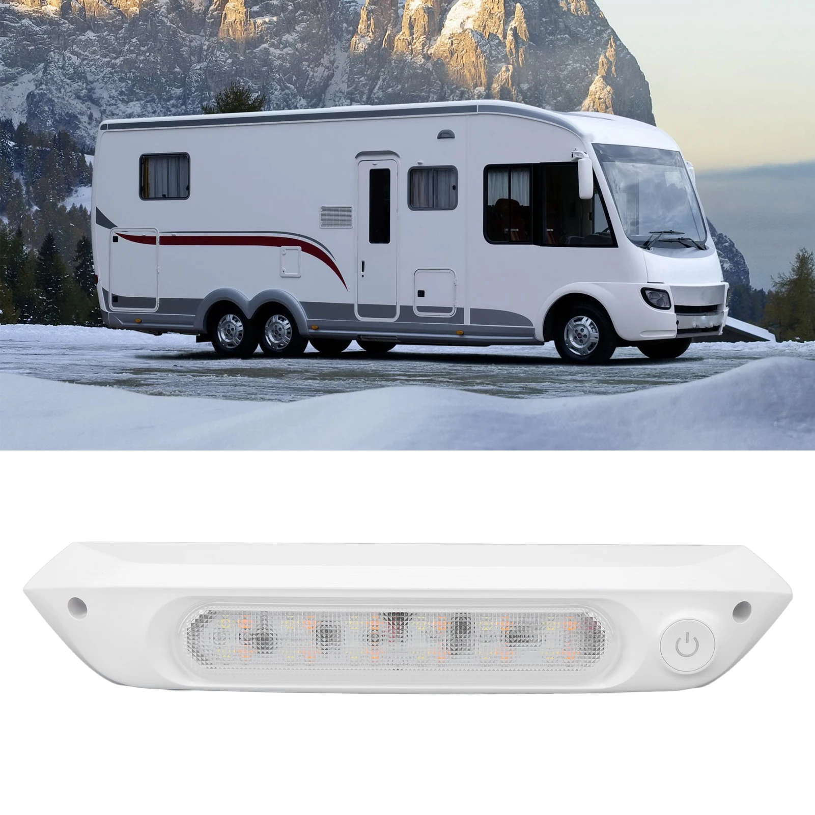 LED المظلة ضوء ثنائي اللون LED المظلة ضوء RV الشرفة ضوء 8 واط مقاوم للماء فائدة قطاع ضوء لليخوت RV مصباح ليد بار