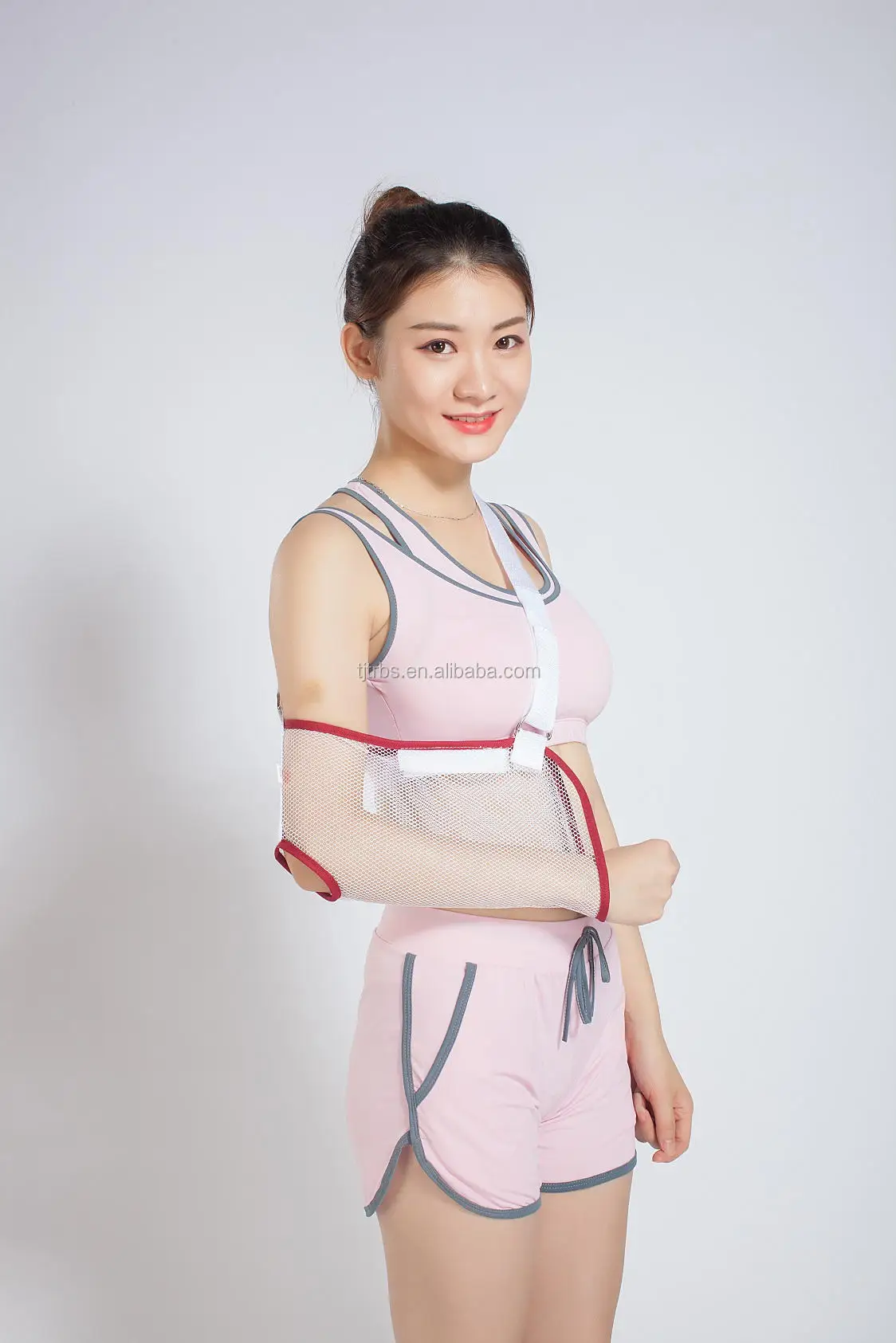 สายคล้องเฝือกไหล่ Immobilizer การแพทย์สนับสนุนสำหรับหักหักแขนข้อศอกข้อมือไหล่ปรับได้ Rotator Cuff