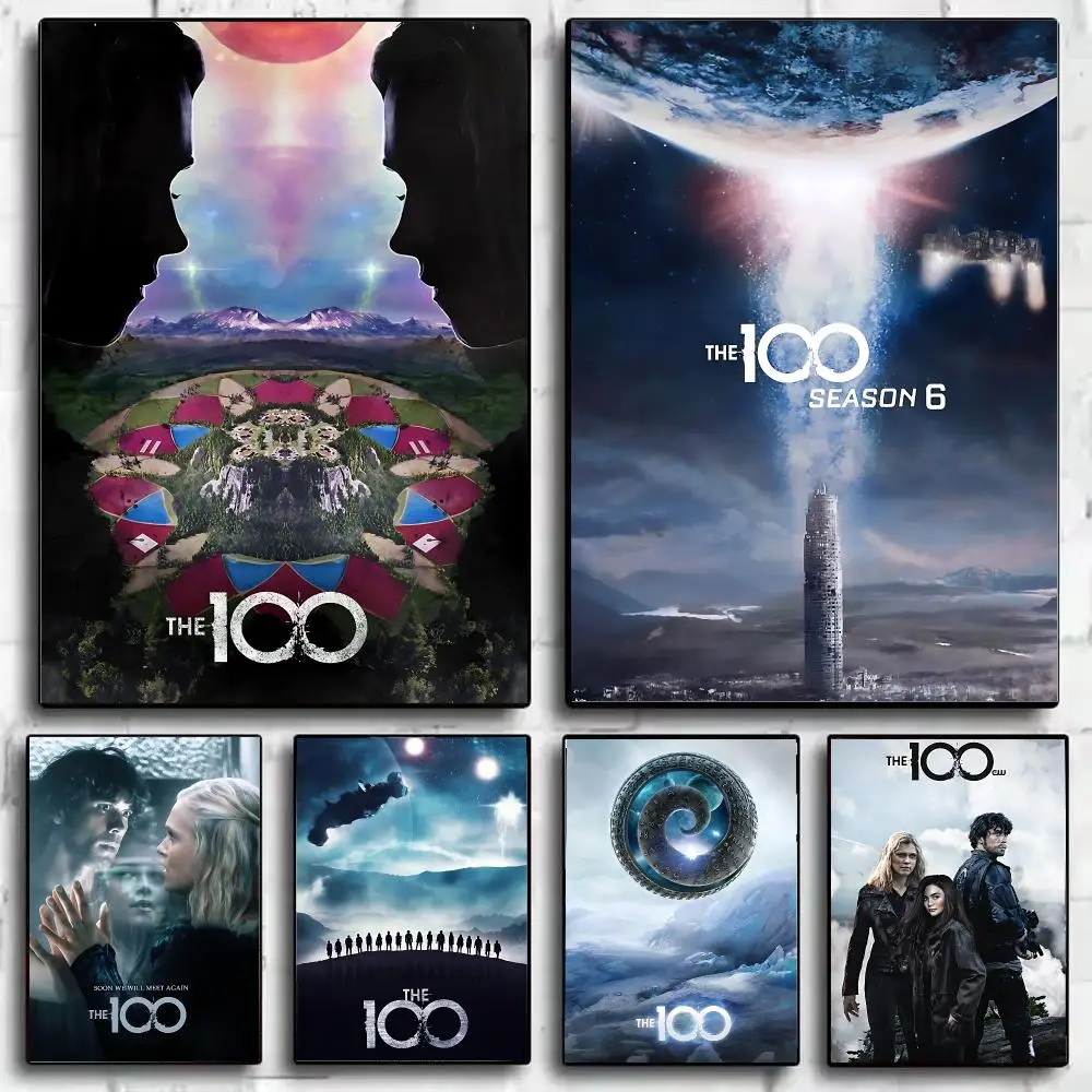 Sci-Fi TV Show T-The 100 S-Season Poster Wall Art Print Sticker for Bedroom Living Room Dorm Office Modern Home Decor