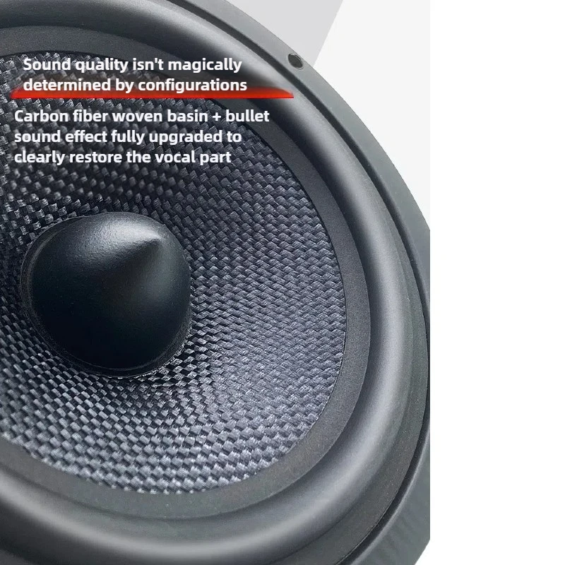 SOTAMIA 1pcs 5.5 Inch Midrange Speaker 4/8 Ohm 30W Bullet Braided Basin Three-way Frequency Audiophile HIFI Speaker for Home Car