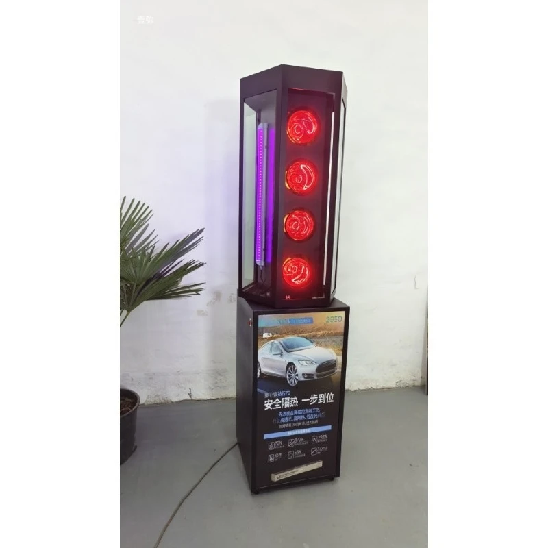 Solar film, color-changing film, thermal insulation film, six-sided rotating ultraviolet test experience showcase