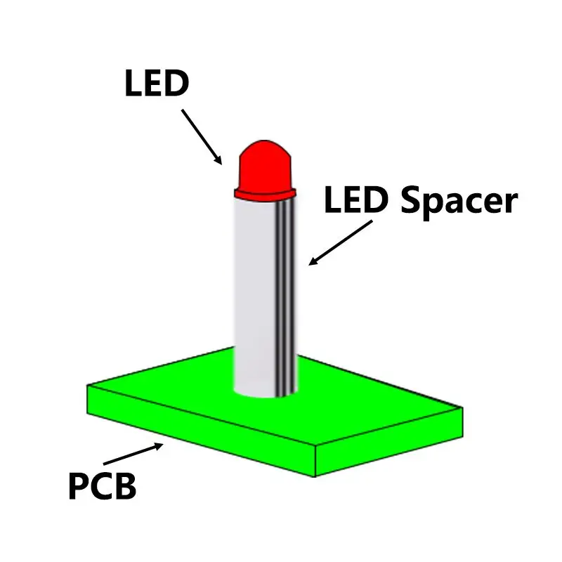 1000pcs LED Spacer lamp-post 3MM pad height LED base insulation column