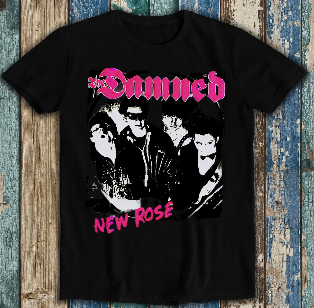 The Damned New Rose Music Gift Funny Style Top Men's Clothing Women's Tee T Shirt High-quality Summer Y2K Streetwear Fan T Shirt