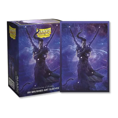 Imagen 2 del producto Fundas de arte cepillado de escudo de dragón, Protector de tarjetas mágico PKM, mate Dual, 100CT, 66x91mm