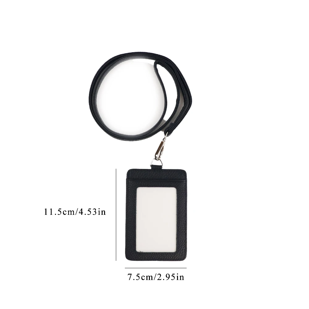 اسم مخصص حامل بطاقة العمل الجلدية متعددة الوظائف، الحبل للرجال والنساء، بطاقة الائتمان، بطاقة الهوية، حامل بطاقة المحفظة #6