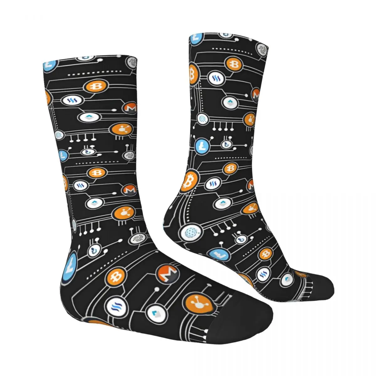 Cryptocurrency Bitcoin Altcoin Blockchain Socks Sports 3D Print Boy Girls Mid-calf Sock