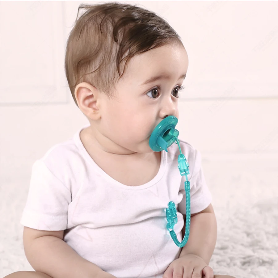 Spring Pacifier Chain For Universal Pacifier To Prevent Falling Anti Drop With Plastic Clip For Clothes Soother Chains image 4