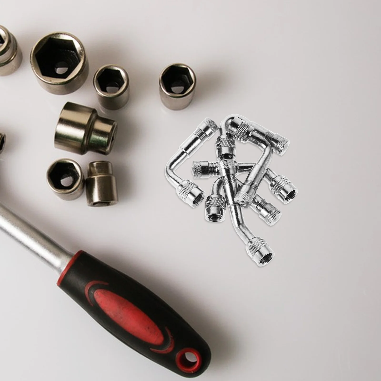 

6Pcs Valve Stem Extenders Universal Tire Valve Extender Adapter for Car Motorcycle Bicycle Scooter Rv Truck Convenient Inflation