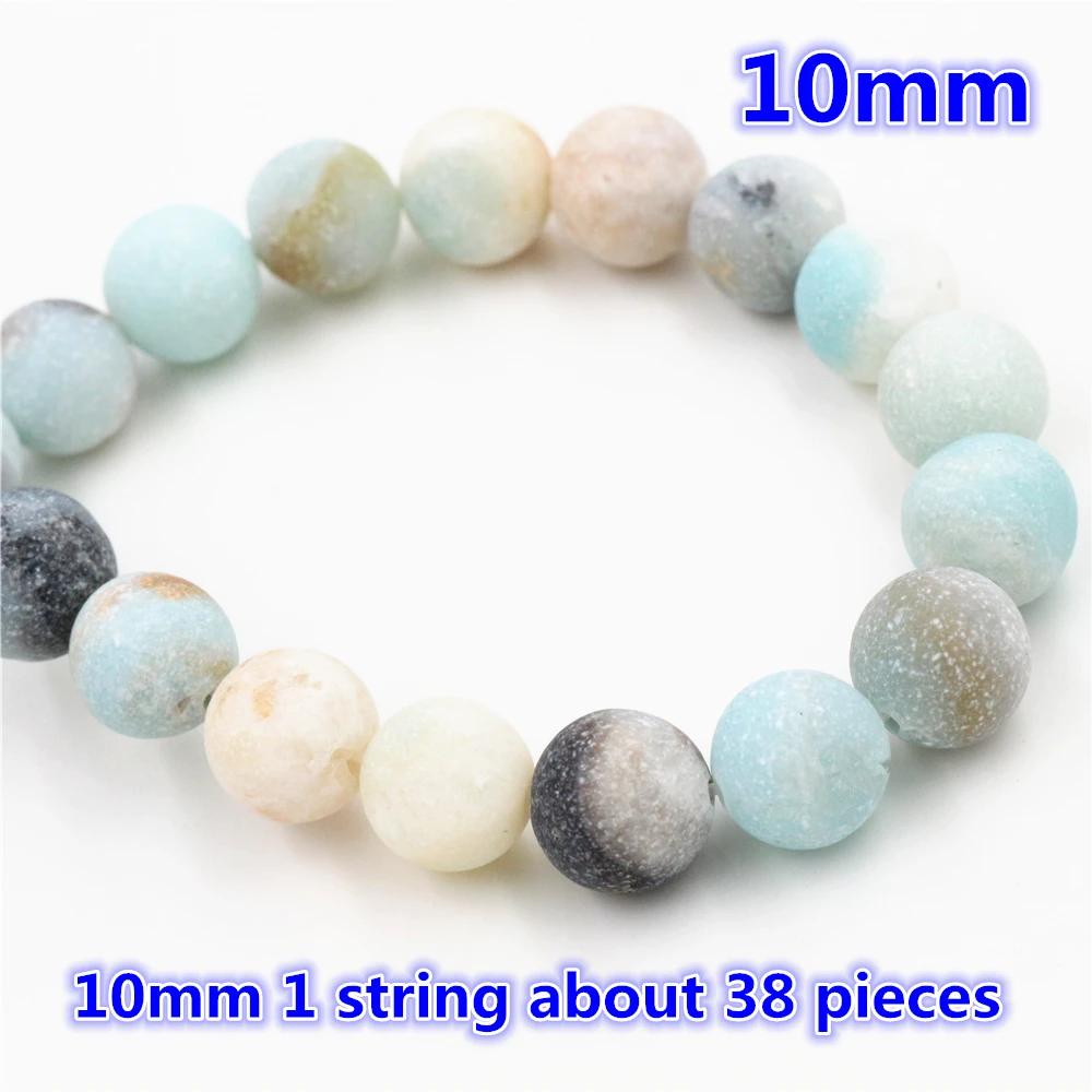 4mm 6mm 8mm 10mm Matt Natural Amazonite stone beads Forest Loose Round beads For jewelry making Wholesale and Retail