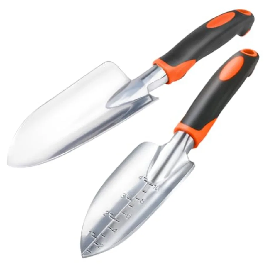 

Garden Shovel Trowel Garden Tool Set 2 Pack Heavy Duty Gardening Tools Set Include Wide Garden Trowel Hand Shovel with Measurem