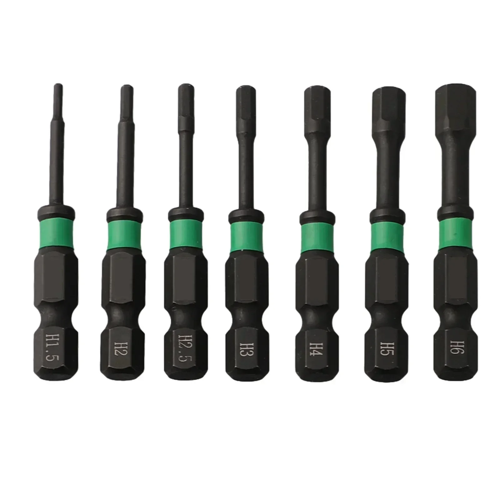 1pc 50mm Length Hex Head Screwdriver Bit 1/4 Hex Shank Magnetic Head Screw Driver H1.5-H6 Nut Driver Hexagon Screwdriver
