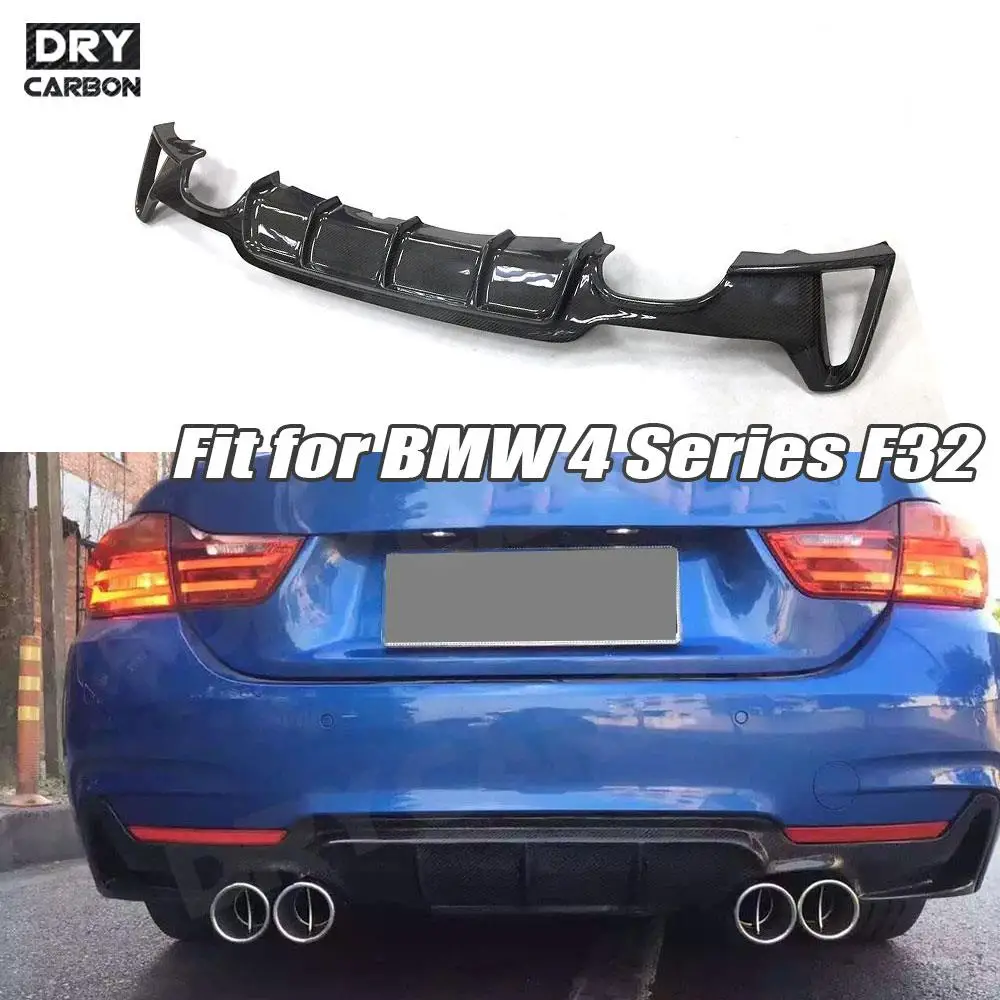 

Gloss Black Rear Lip Diffuser Spoiler For BMW 4 Series F32 F33 F36 M-Tech 2014-2018 OO-OO Carbon Look Bumper Guard