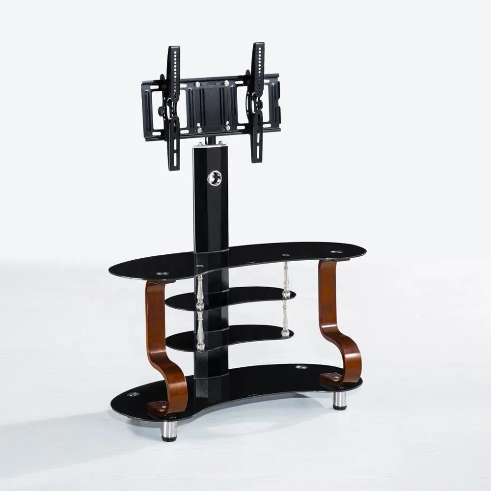 #*LCD Four Layers Tempered Glass and Wooden TV Stand TV Cabinet