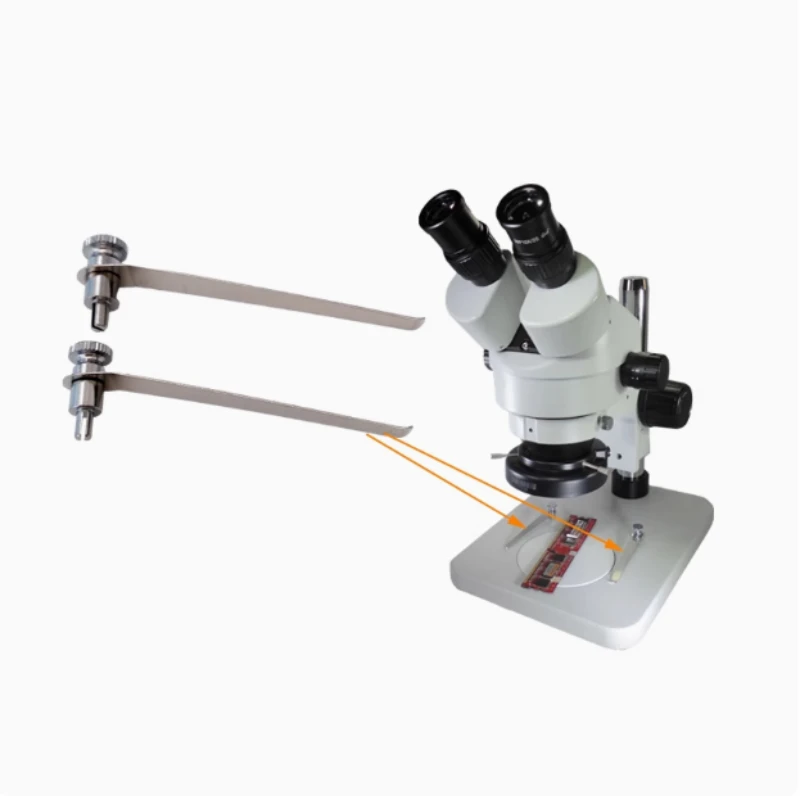 2pcs Microscope Slide Pressing Clips for Object Observation Fixing 5.5-8.2cm Stereo Biological Microscope Stage Accessory