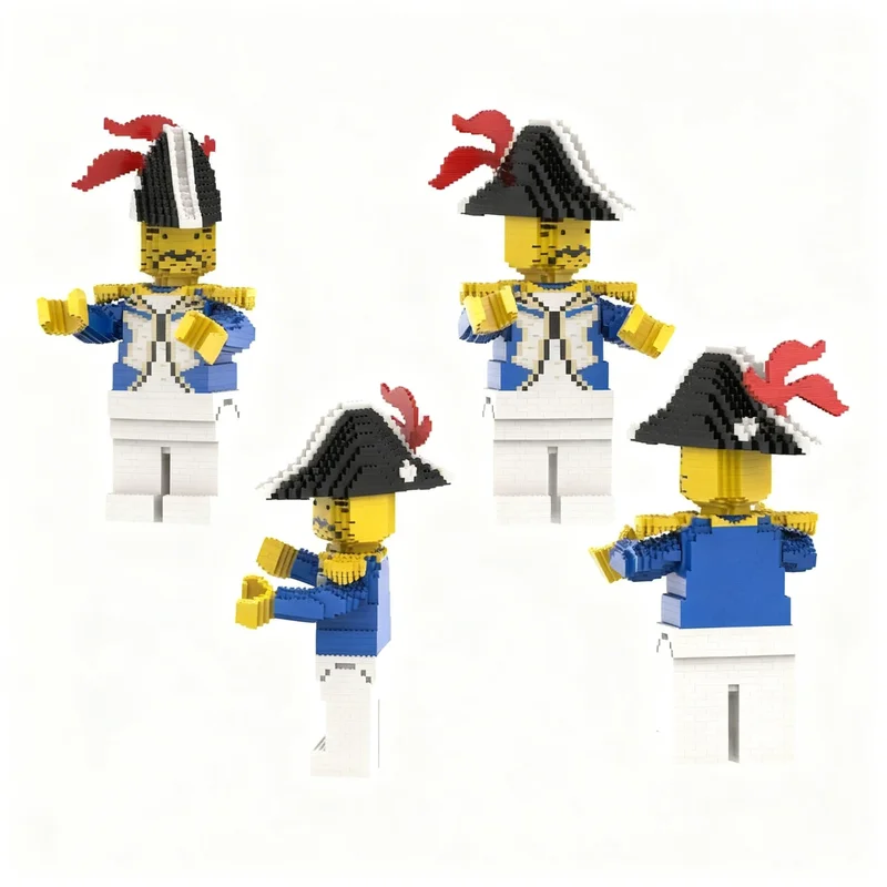 2356pcs MOC Pirates I Maxi Figure Blue Governor Model Building Blocks Architecture Brick Kids Idea Education Christmas Gift Toys