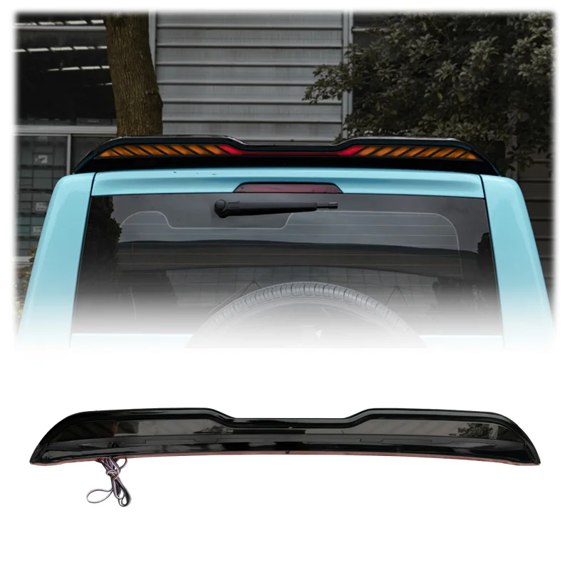300 LED Turn Signal & Brake Light ABS Roof Tail Wing with Tape Fixation for Rear Bumper