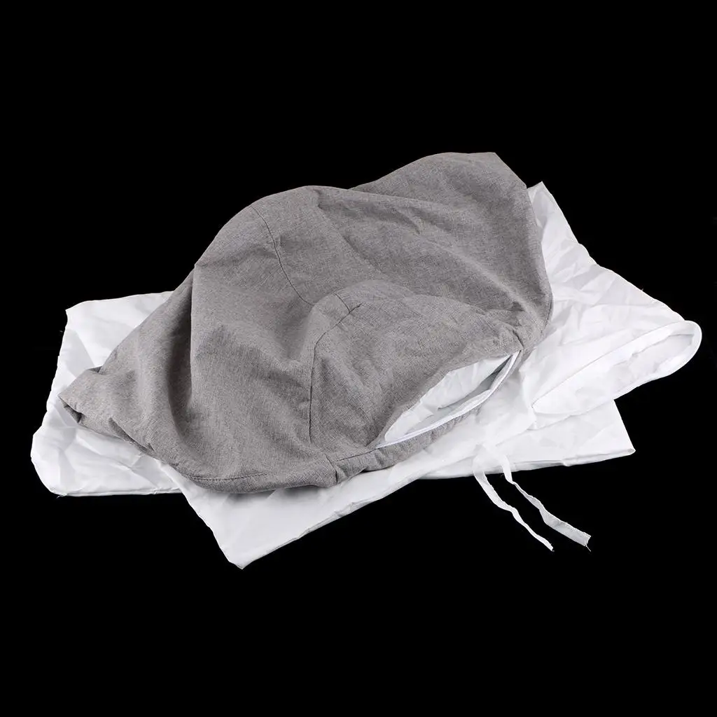 Bean Bag Cover Linen Stuffed Animal Holder Sofa Slipcover Chair Bag Kids Seating Solution for Organized Homes