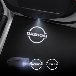 Proyector de luces de bienvenida para puerta de coche Qashqai x-trail, accesorios de detección inalámbrica con logotipo, 1/2 piezas