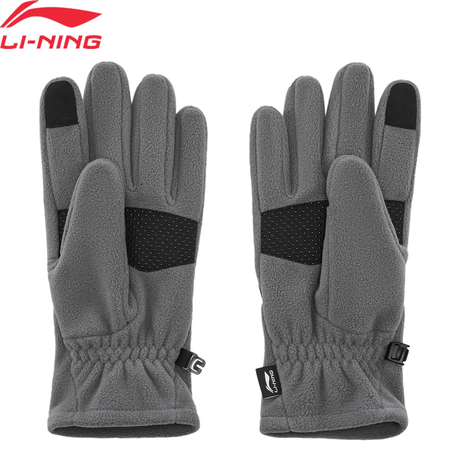 قفازات Li-Ning للجنسين على الطراز الرياضي، بطانة شتوية من الصوف، معدات يمكن ارتداؤها ASGV017 ﻿
