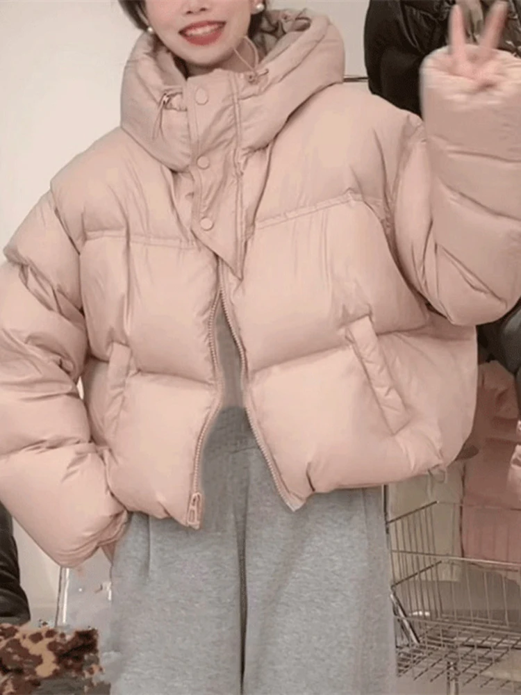 

Faionable ort Cotton Jaet Women's Winter New Sle Small Size down Cotton Coat Sli Hooded Cotton Clothes Bread Coat