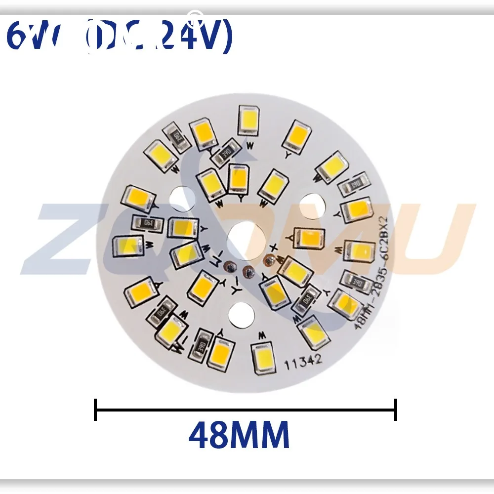 10PCS LED Light Panel 24V DC 6W White Warm White LED Lamp Board LED PCB Board for Ceiling Light Downlight Panel Lamp Chandelier