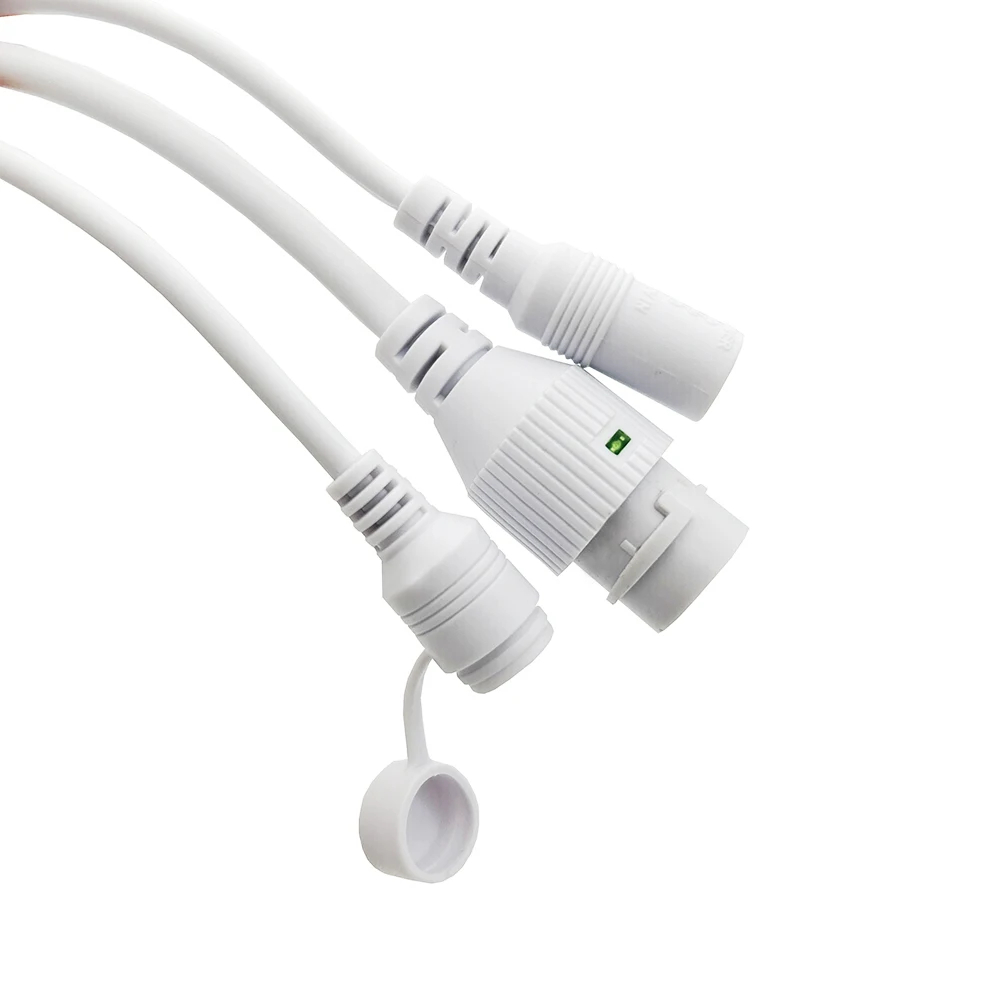 Camera tail cable 12-core waterproof DC plus reset switch Power supply network monitoring video cable