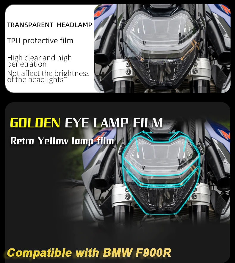 Motorcycle Dashboard Protector Film Compatible with BMW F900R Self-Repair Scratch Anti-Glare Sticker