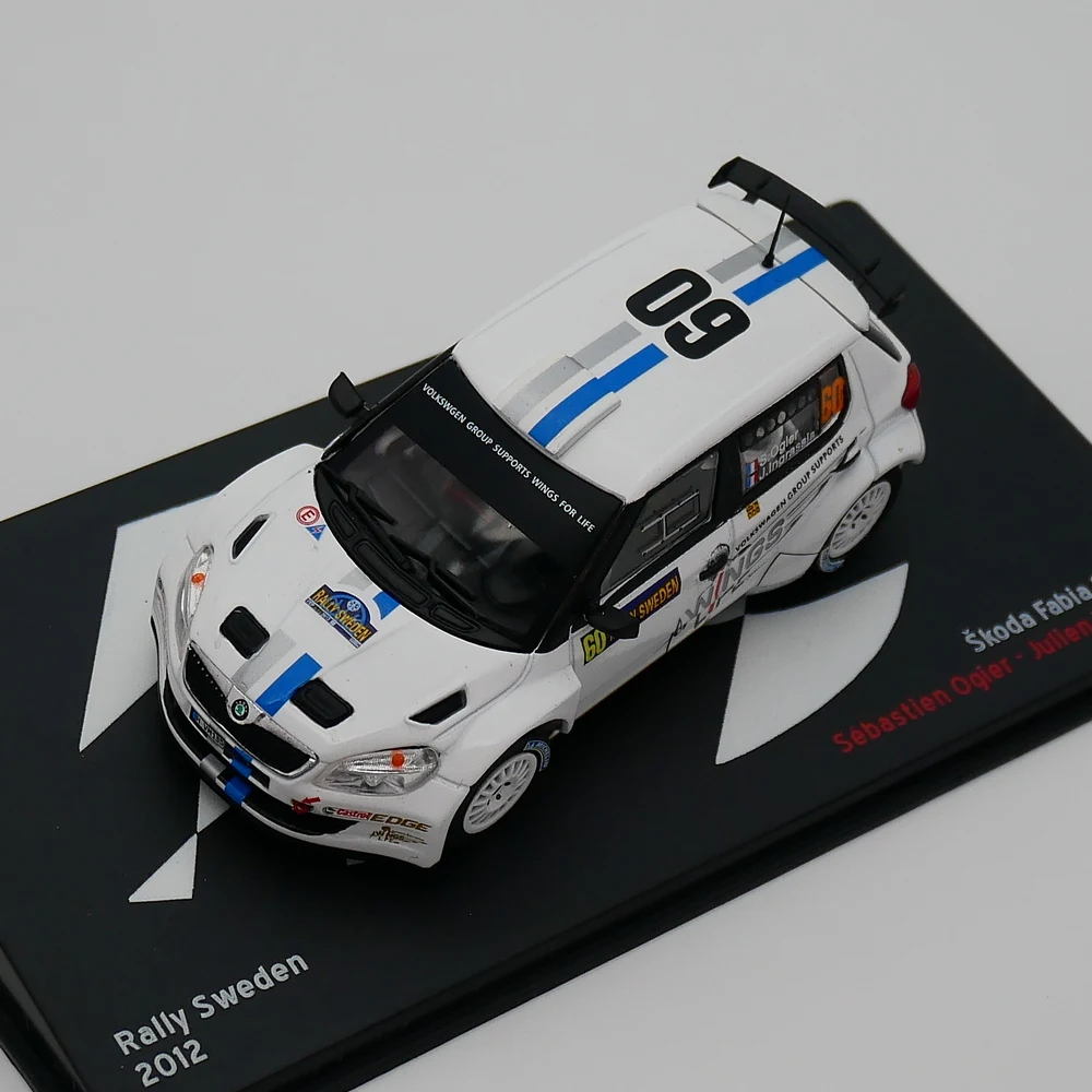 Ixo 1:43รถของเล่นโลหะโมเดลรถยนต์ Skoda Fabia S2000 sebastien Ogier Diecast