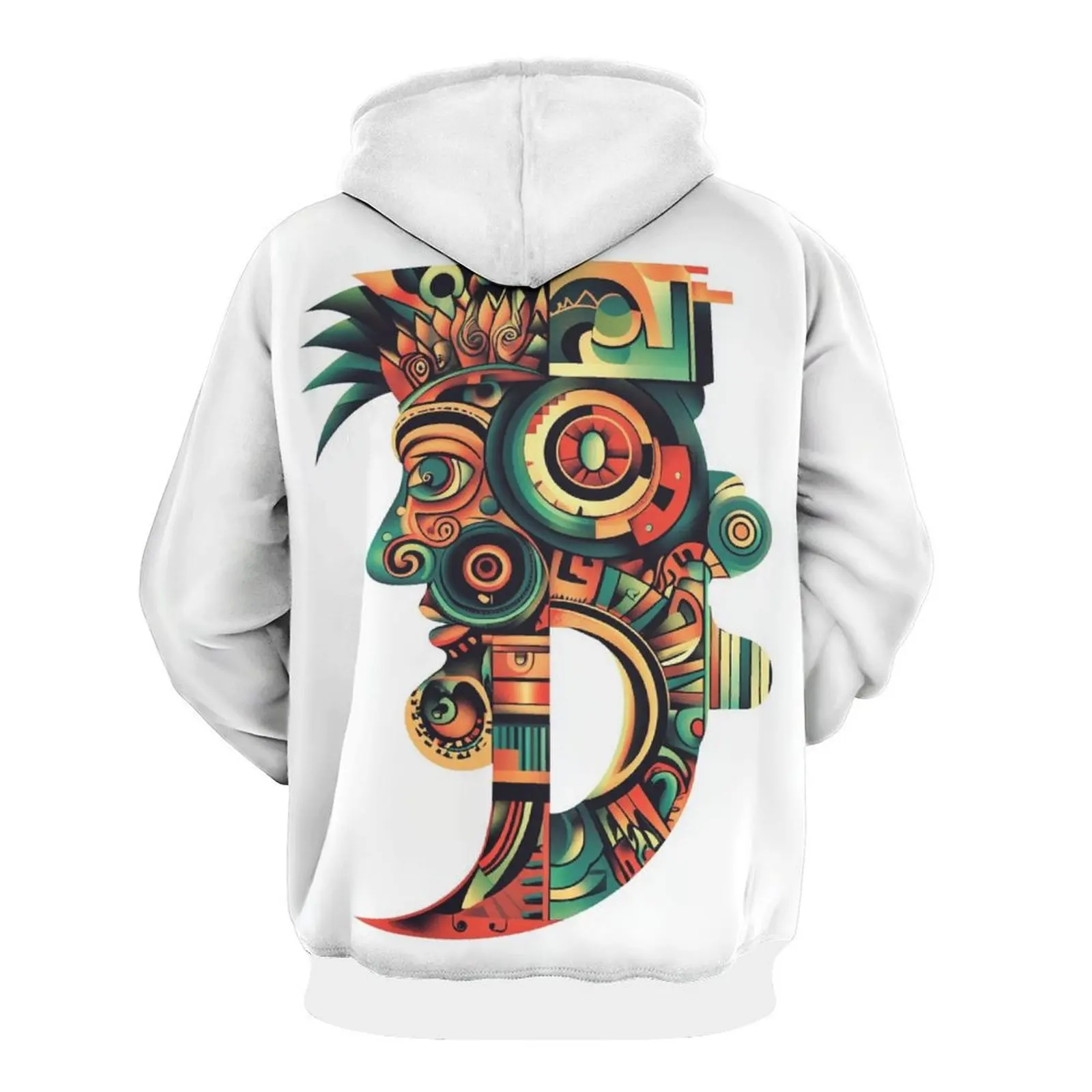 BRAZIL Men\'s Hoodie Aztec God Christ Jesus Traditional Culture Sportswear Sweatshirt Long Sleeve Pullover Fashion Night Run