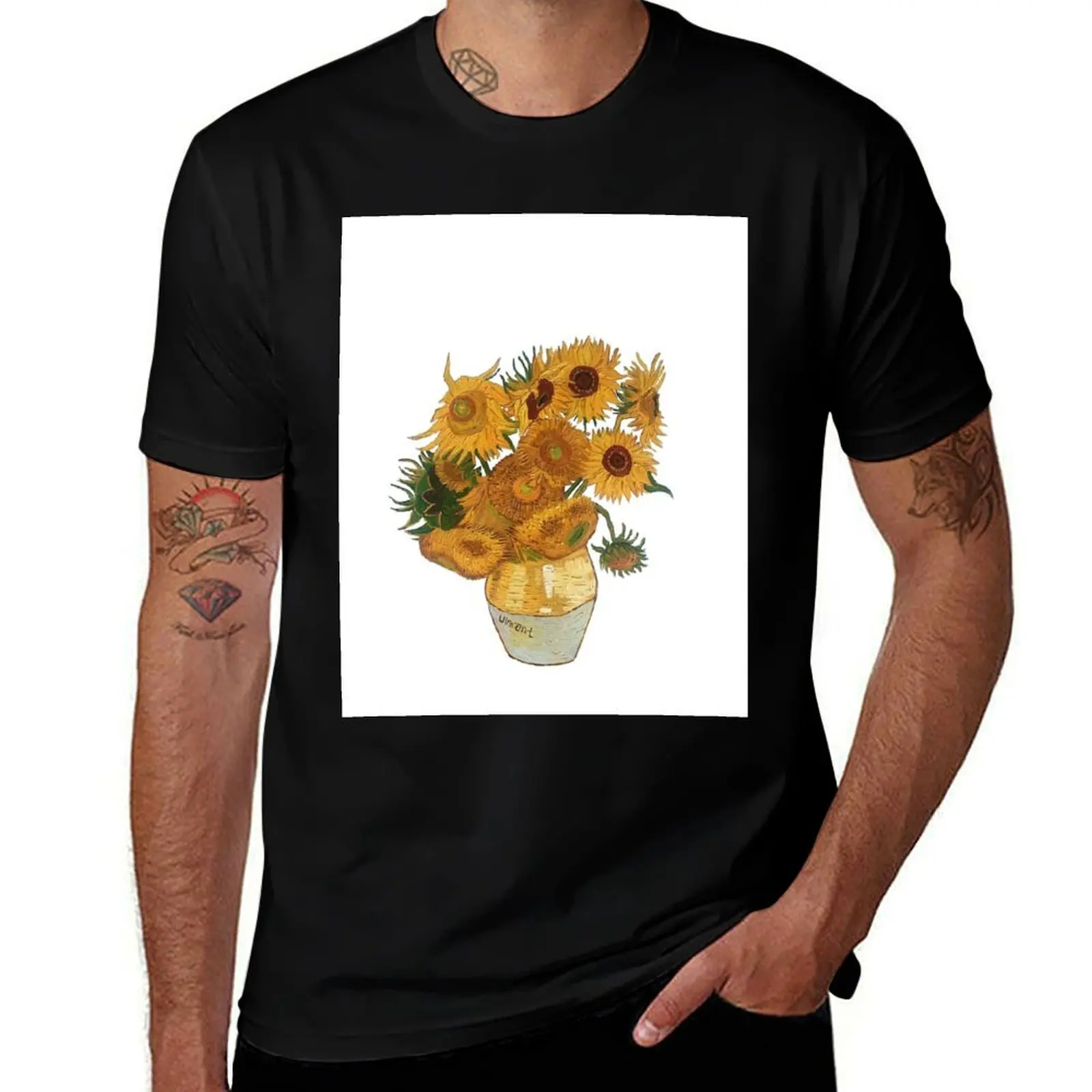 Van Gogh sunflowers T-Shirt Moisture Wicking Quick Dry Tee T-Shirt