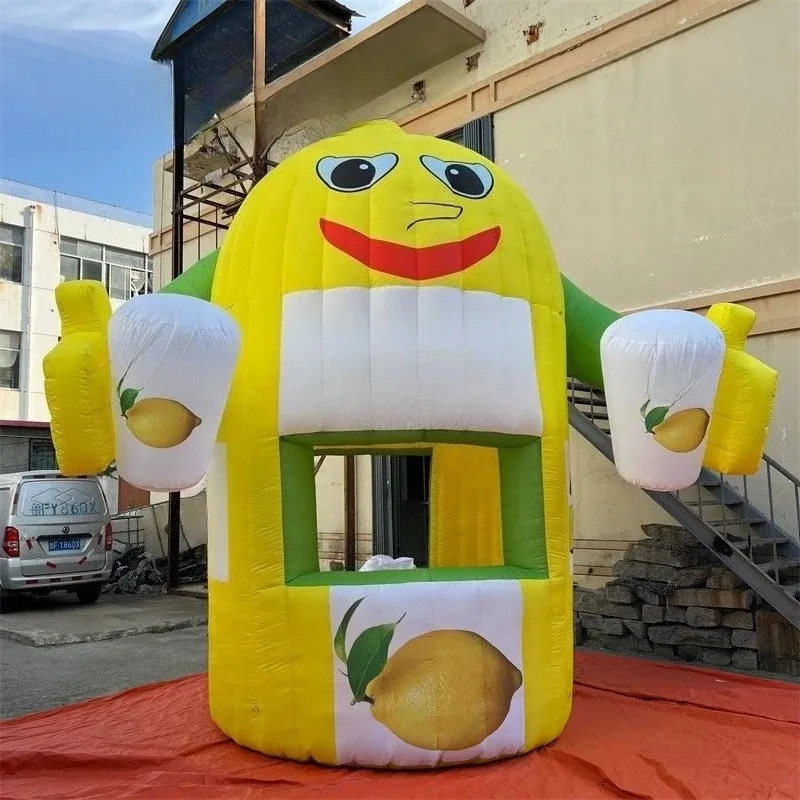 Lemonade stand inflatable pavilion, custom inflatable cartoon lemon pavilion juice sales