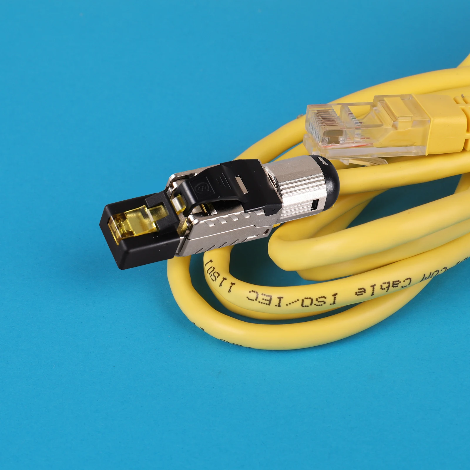 

Shielded Connector Modular Plugs Cat6A 7 8 10Gbps Ethernet Cable Jack Network Lan Wall Pass Through