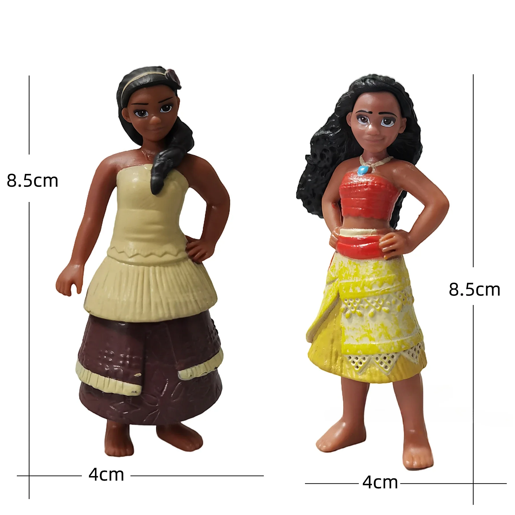 Ocean Wonderland 2 Moana Princess Legend, Vaiana, Maui Chief, Tui, Tala, Heihei Pua Anime Figure, Modèle d'ornement, Jouet pour enfants, Cadeau, Lot de 6 pièces