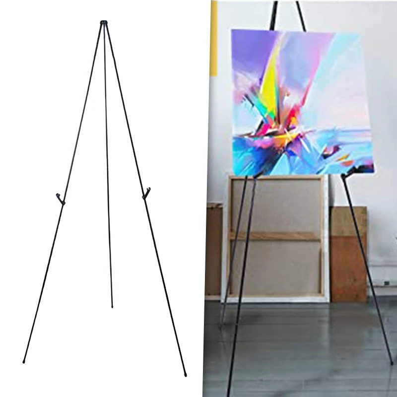 Easy Storage Art Easel with Clip Wedding Sign White Easel Stand Solid Metal Display Stand School Student Sketch Painting Stand