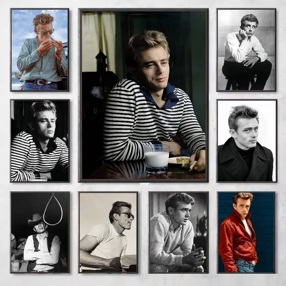 Famosos Actores Americanos James Dean póster galería impresiones autoadhesivas decoración del hogar calcomanías de pared pegatina para el salón