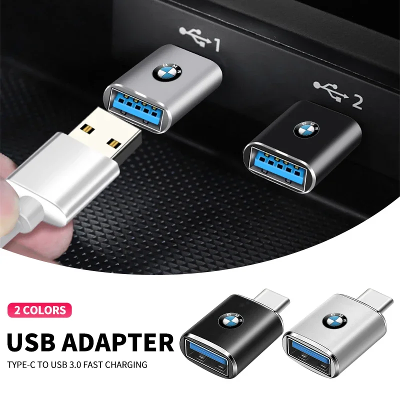 Car Type-C To USB 3.0 Interface Mini Converter Charging Adapter For Bmw E46 E90 E60 F10 F30 E39 E36 F20 E87 F20 F40 E88 M5 M6