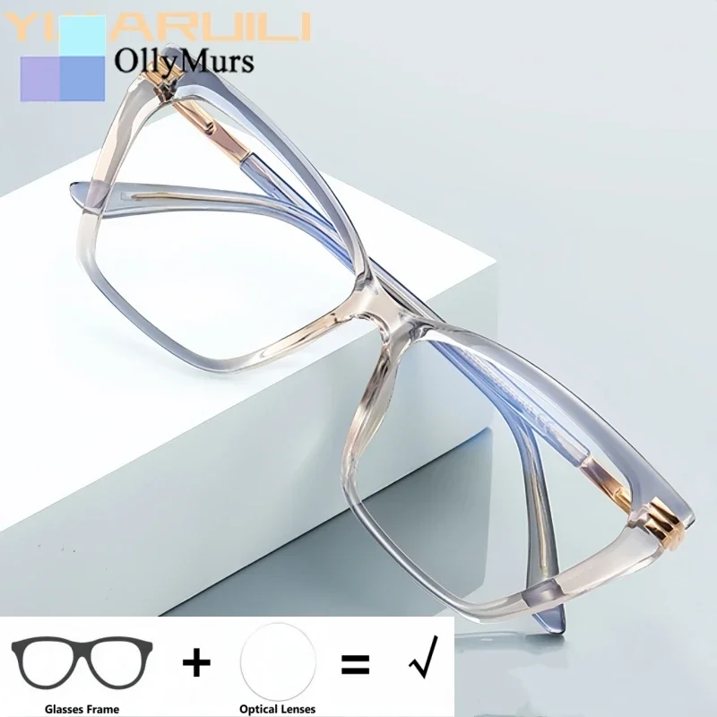 

KIZN модные женские оптические очки «кошачий глаз» по рецепту, блокирующие синий свет, прогрессивные мультифокальные очки для чтения