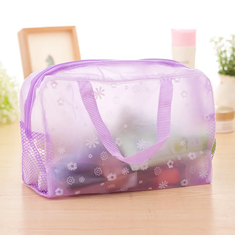 Beach Bag Cosmetic Bag Waterproof Bath Product Floral Printed For Toys For Travel Storage Mesh Swimming Accessories