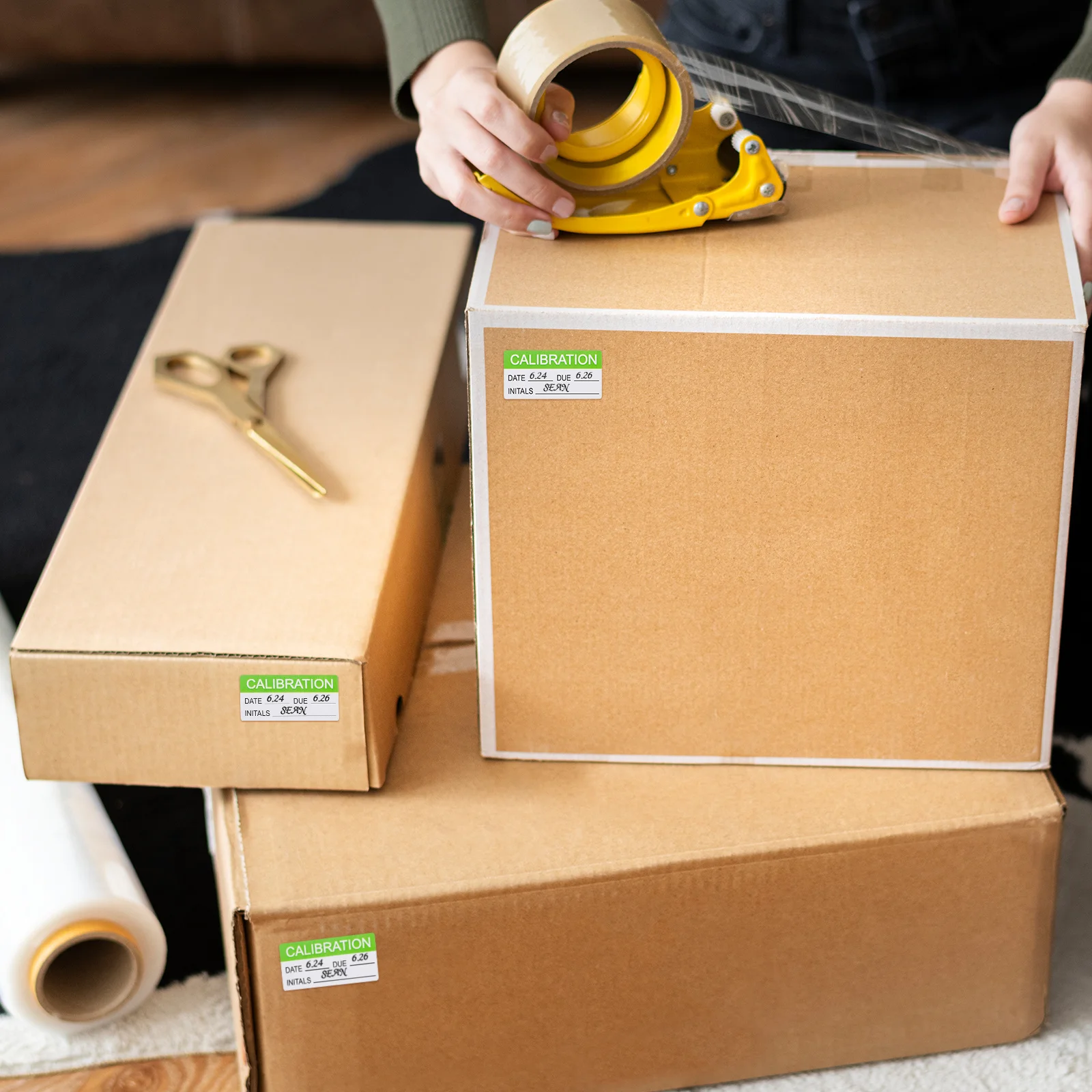 ملصقات معايرة ذاتية اللصق، ملصقات خضراء للكتابة للتحكم في الجودة، علامة مجلد ملصقات قابلة للكتابة بشكل سلس ومشرق #5