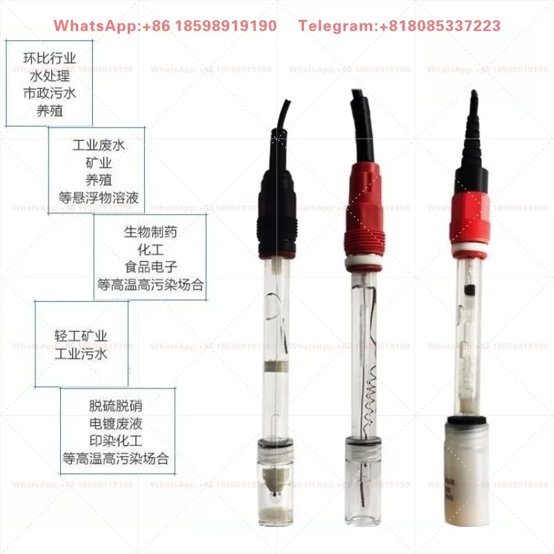 Industrial pH Meter ORP Electrode Probe - Composite Electrode & pH Sensor Acidity Meter for Industrial Sewage Treatment Testing