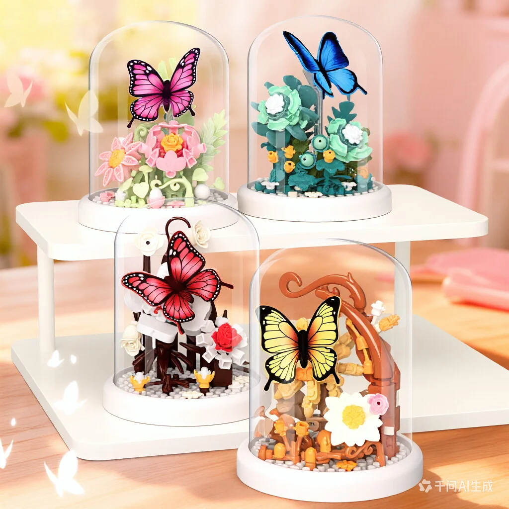 

Набор для сборки модели насекомого/бабочки из наноблоков и микро-бриллиантов, развивающая игрушка, подставка для демонстрации, подарок