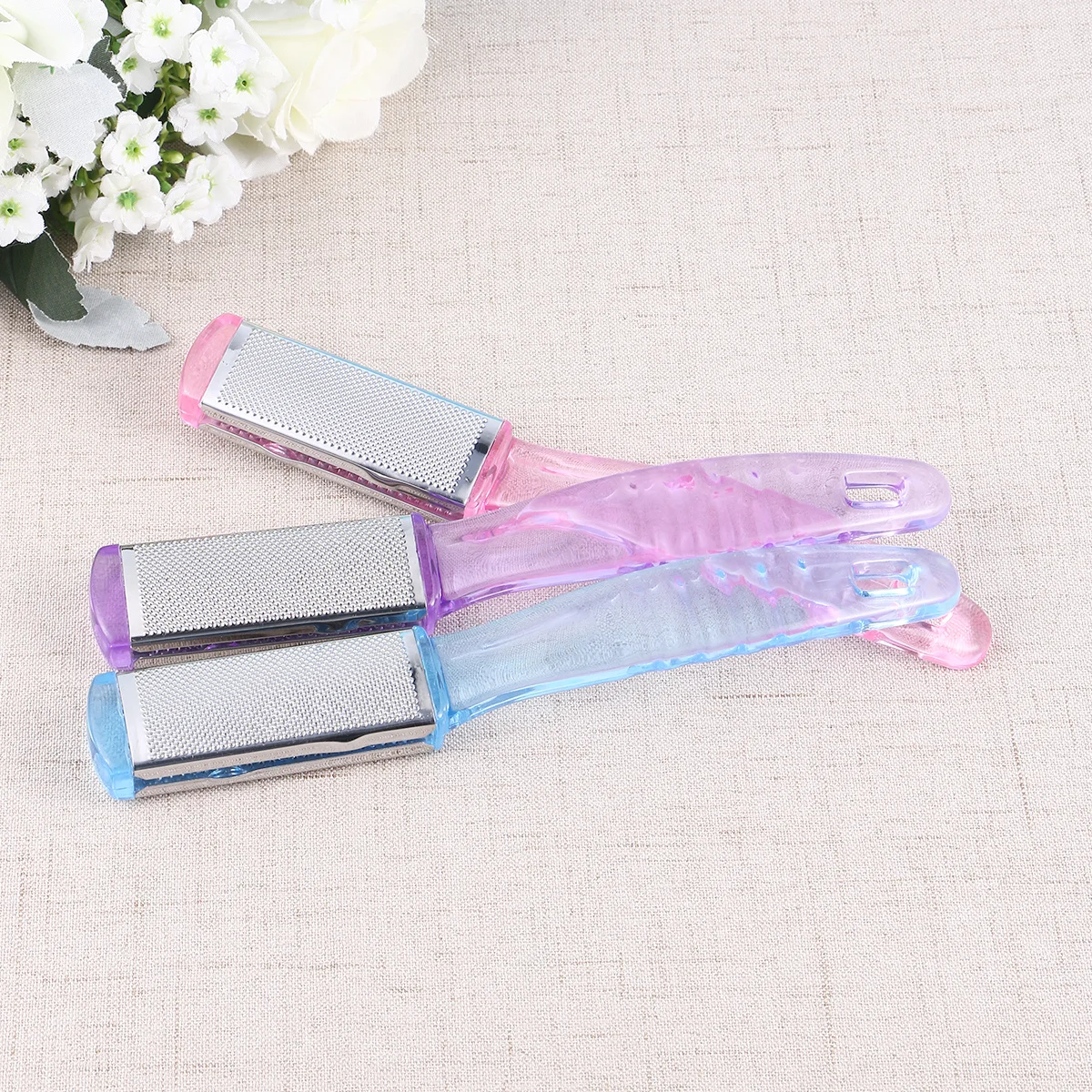 1 قطعة مزيل الكالس على الوجهين الفولاذ المقاوم للصدأ أداة إزالة الجلد الميت للأقدام العناية بالقدم التقشير فرك مانيكير باديكير #3