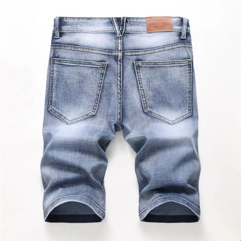 Pantalones Cortos de Mezclilla de Verano para Hombre, Estilo Vaquero con Agujeros, Bermuda, Skateboard, Harem, Jogger, Ripped, Ondulados, Largos hasta la Rodilla, Tallas Grandes